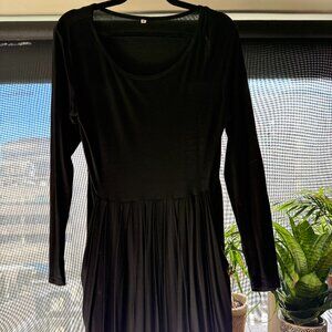 Black Long Sleeved Women's Dress